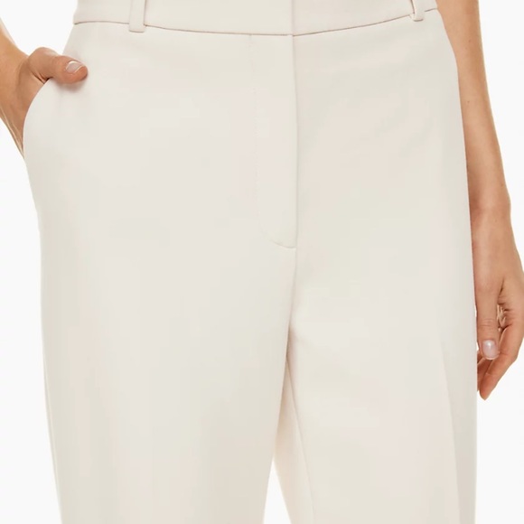 Aritzia Babaton Agency Linen Pant in Matte Pearl (White) New With Tags NWT - Picture 8 of 8